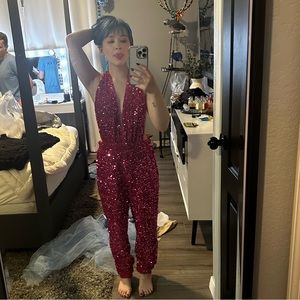 Fashion nova party starter sequin jumpsuit